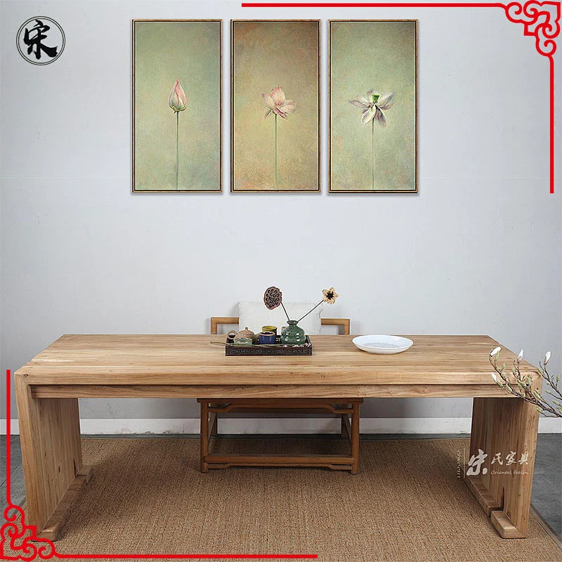Chinese antique style recycle solid natural wooden office furniture computer desk