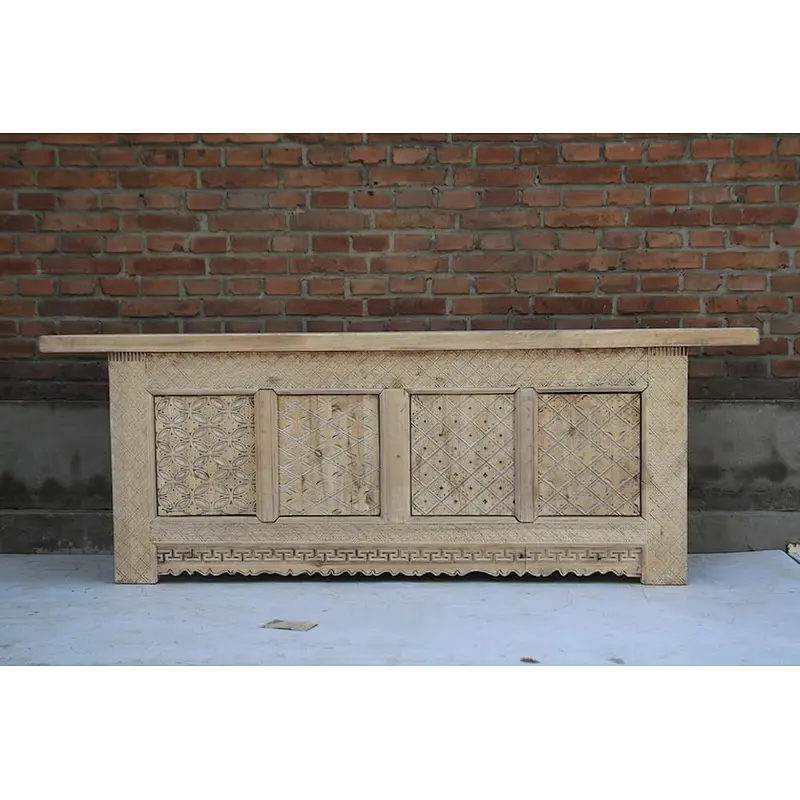 Chinese solid wood vintage furniture  Carving TV cabinet