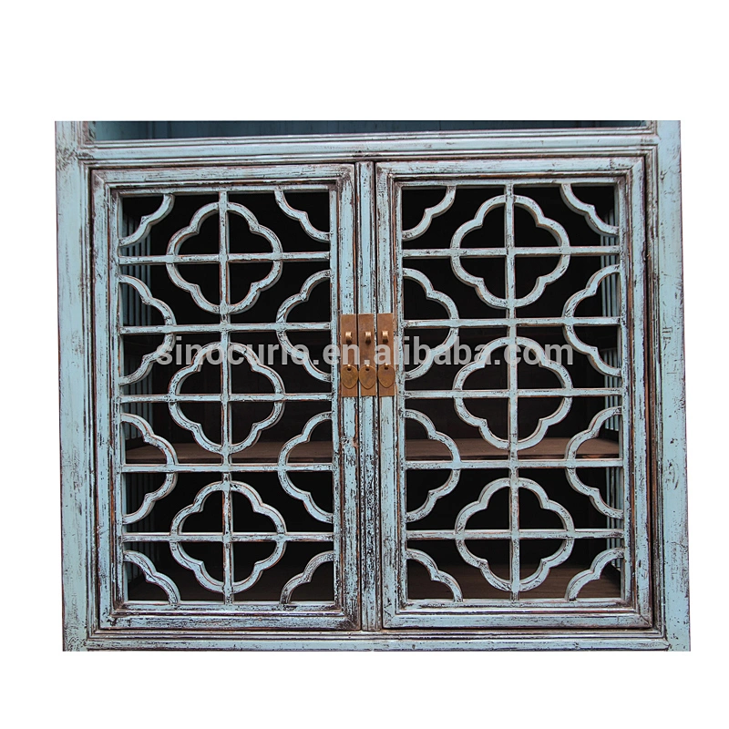 jasons furniture Chinese antique lattice door kitchen cabinet