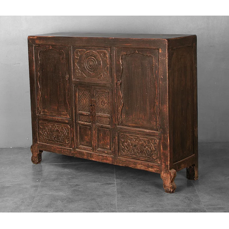 chinese antique distressed tv cabinet living room furniture