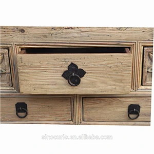 Hot sale antique solid wood bedroom furniture carved natural wood console table