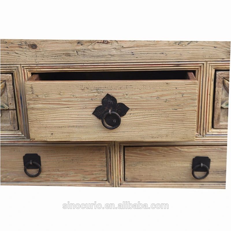 Hot sale antique solid wood bedroom furniture carved natural wood console table
