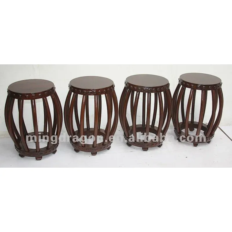 chinese antique furniture pine wood shanxi red stool