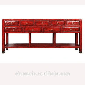 Chinese antique console Asian table antique lacquered glossy furniture wood