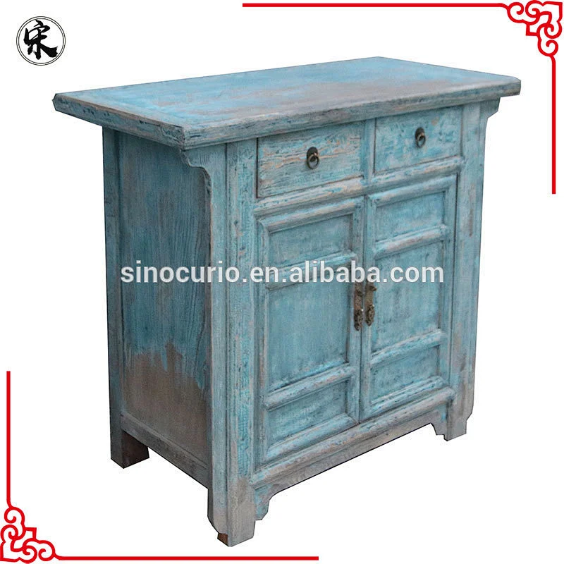 2016 Chinese antique reproduction distressed furniture-shabby chic cabinet beijing