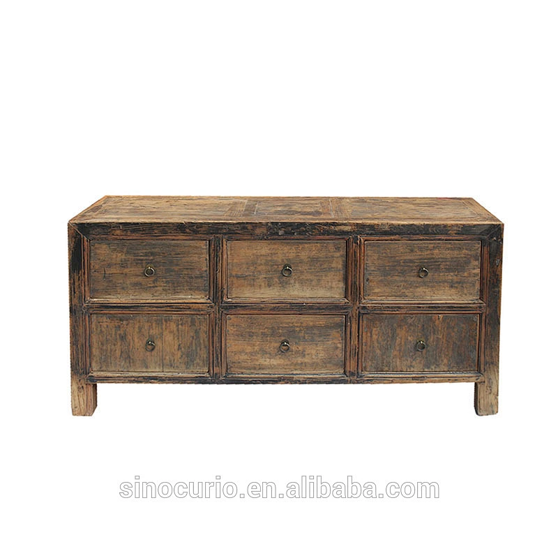 Asian furniture Chinese antique reproduction recycled timber pine wood wholesale sideboard
