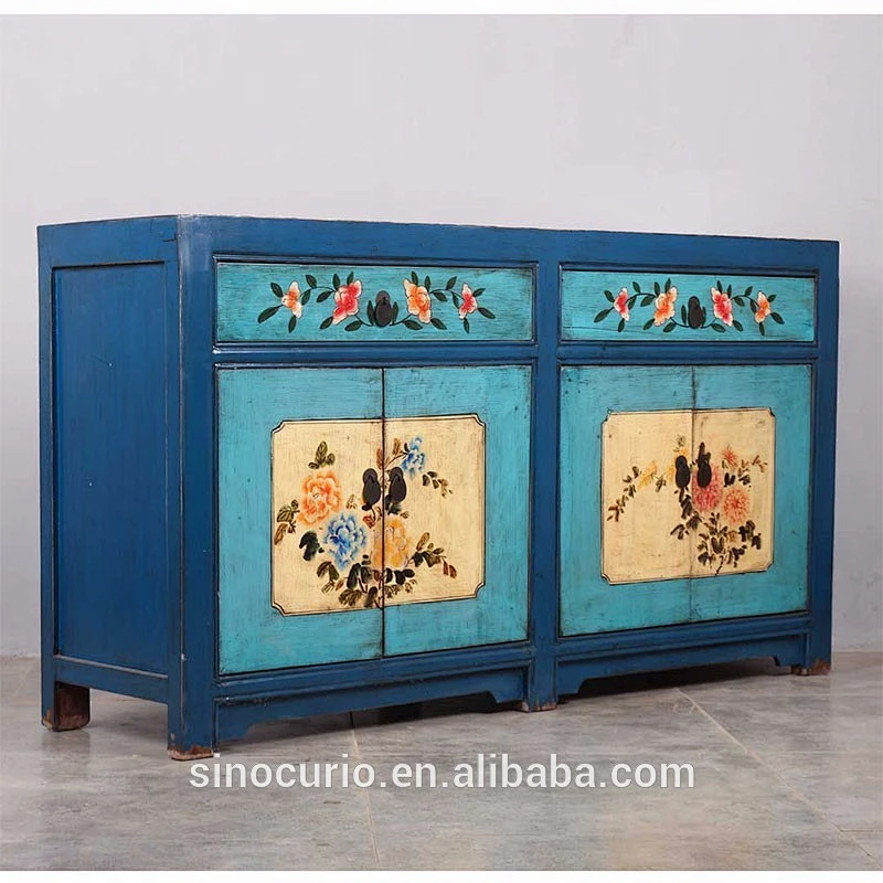 beijing antique reproduction furniture wholesale & asian furniture & painted console cabinets