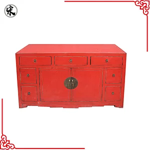 Chinese cabinet vintage antique recycled elm wooden furniture