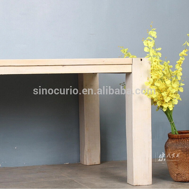 antique furniture rustic solid wood slabs dinning table set