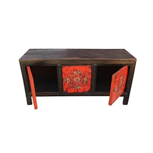 hand painted living room tv cabinet chinese antique furniture