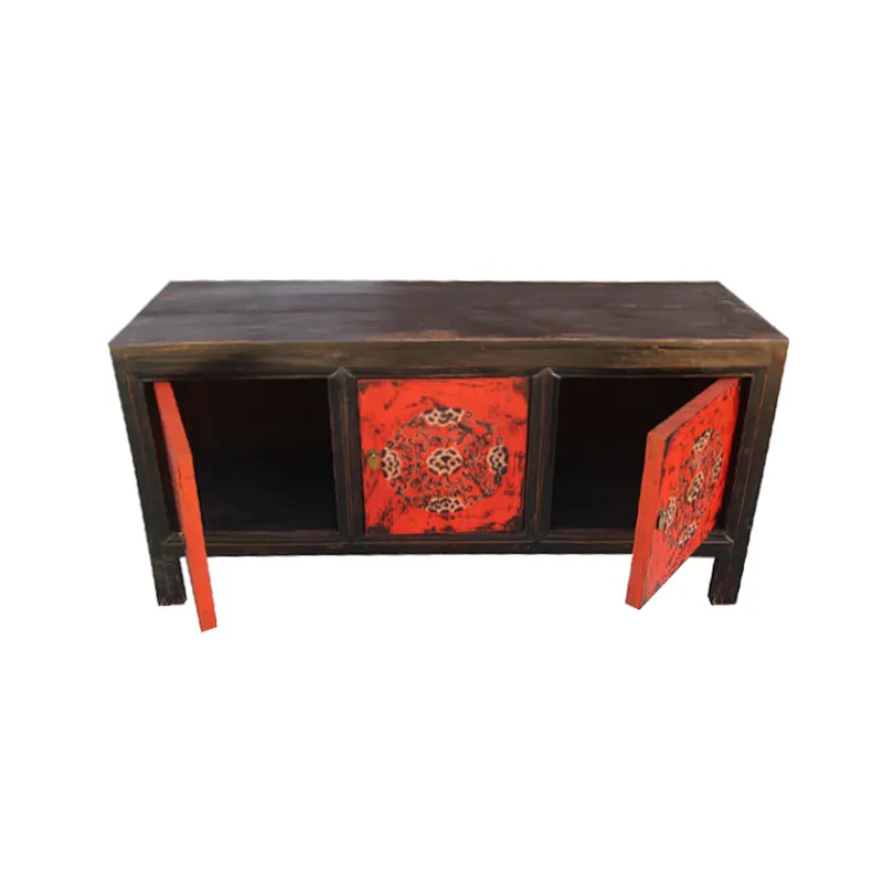 hand painted living room tv cabinet chinese antique furniture