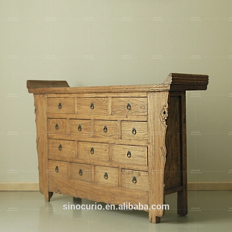 chinese antique style recycled wood sideboard