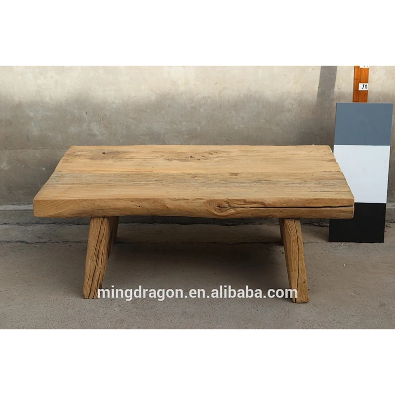 Industrial furniture Antique reclaimed wooden coffee table