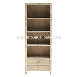 rustic furniture antique wooden wall shelf for books solid wood book shelf
