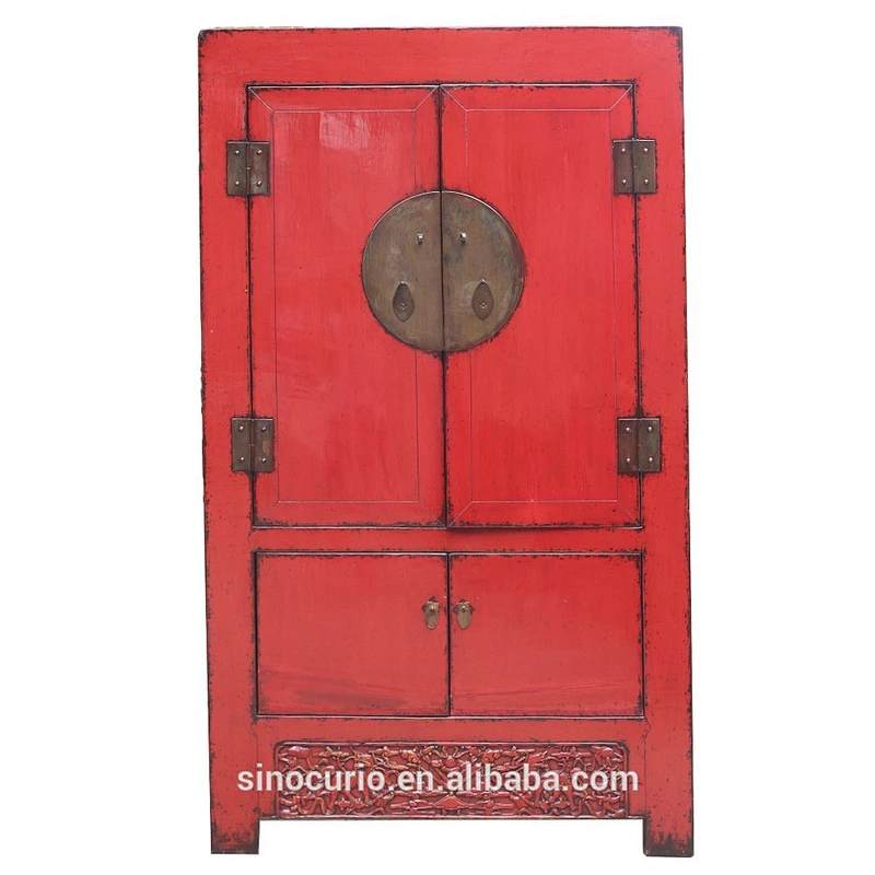 chinese antique furniture wedding solid wood sun wardrobe