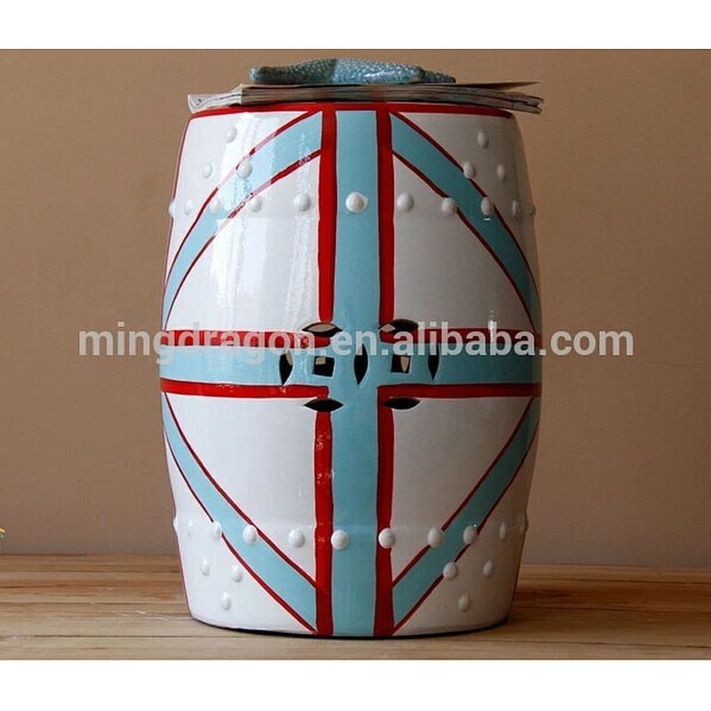 wholesale Ceramic squat Chinese antique porcelain garden stool jingdezhen