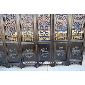 Hotel custom wooden partition room carved divider screen