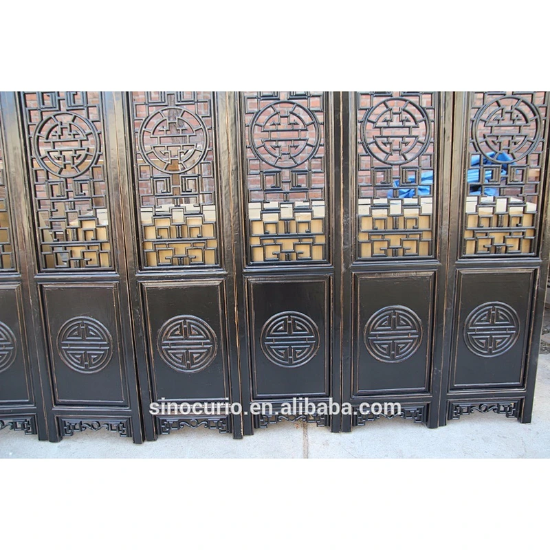 Hotel custom wooden partition room carved divider screen