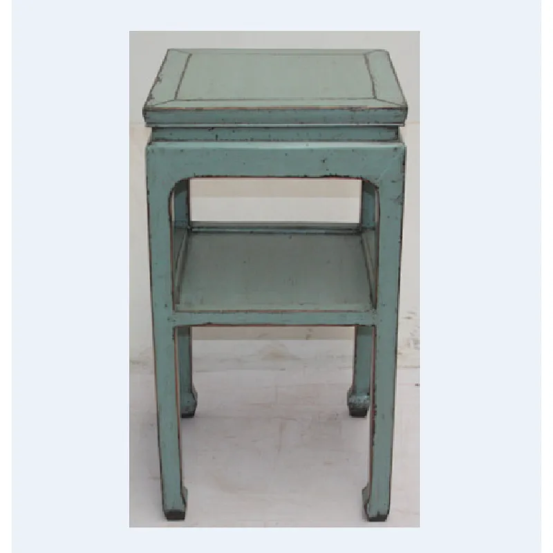 Chinese Antique Wooden Blue Display flower Stand side table