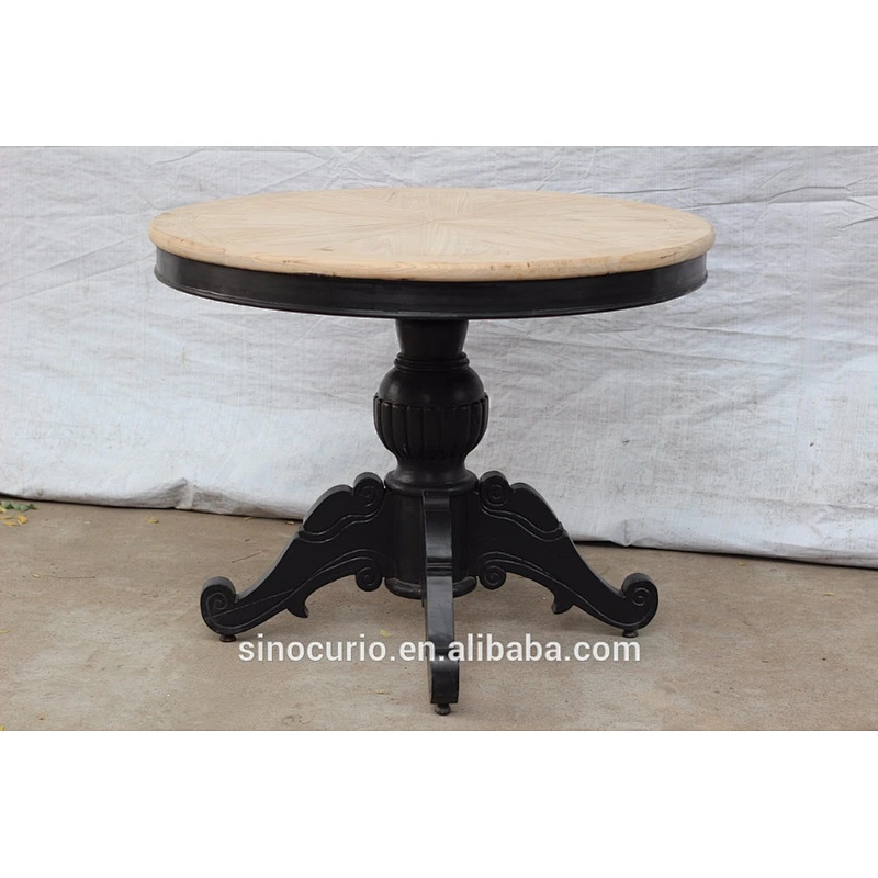 Chinese antique wooden round dining table