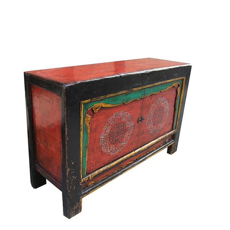 Chinese antique style hand painted cabinet in living room furniture