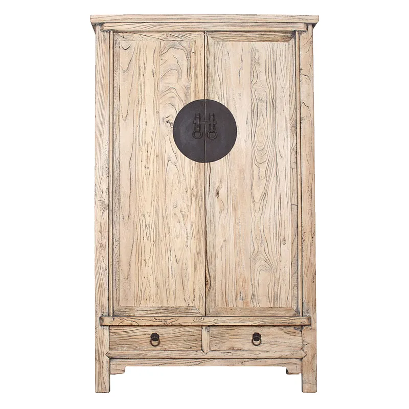 Wholesale rustic reproduction chinese lacquered wardrobe distressed wardrobe furniture