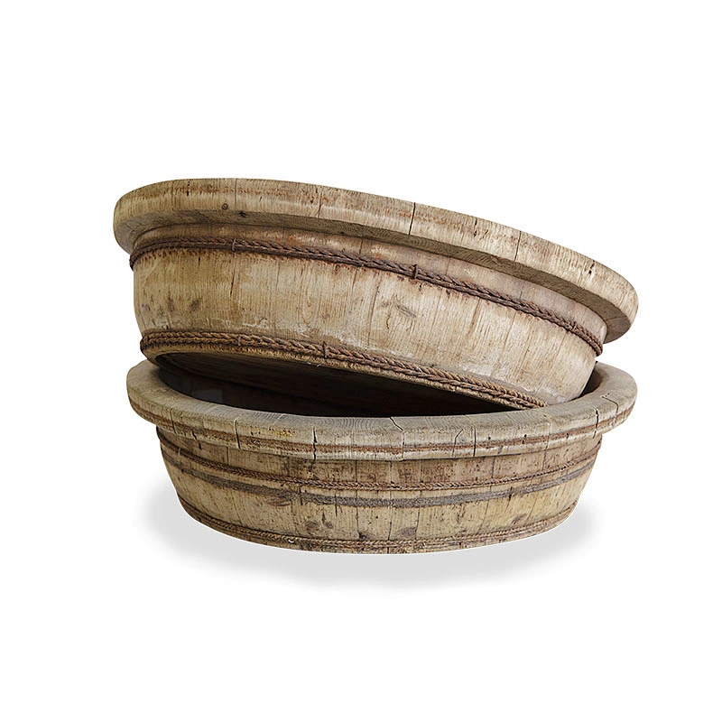 Antique Chinese recycled wood vintage basin