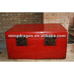 chinese antique red storage box
