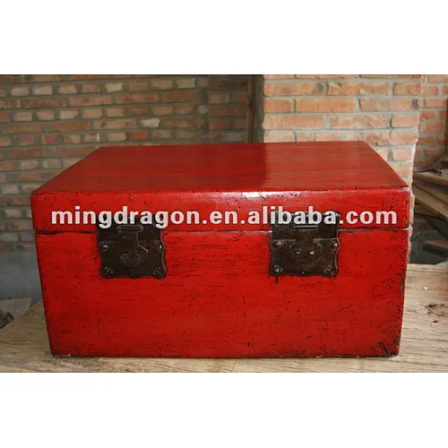 chinese antique red storage box