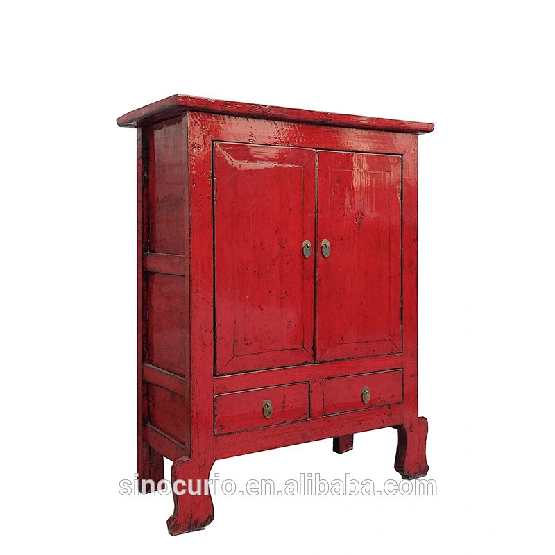 Antique Shanxi side cabinet painted solid wood reproduction furniture china cabinet vintage