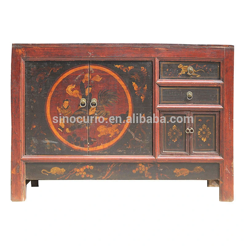 wholesale furniture china Chinese antique furniture painted cabinet