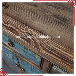 Chinese reproduction solid wood rustic sideboard- distressed furniture stores