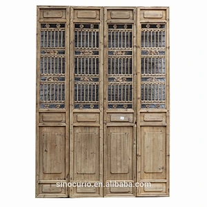 chinese antique wood carved old screen and windows