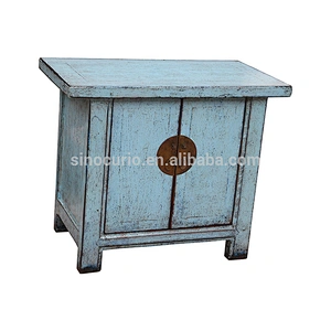 Antique handmade colorful painted cabinet solid wood small cabinet