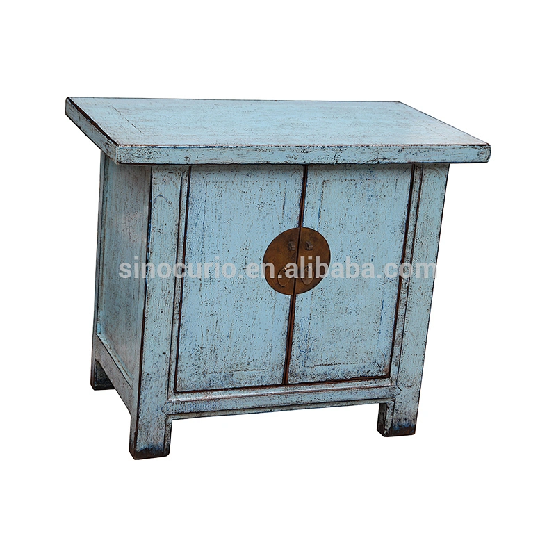 Antique handmade colorful painted cabinet solid wood small cabinet