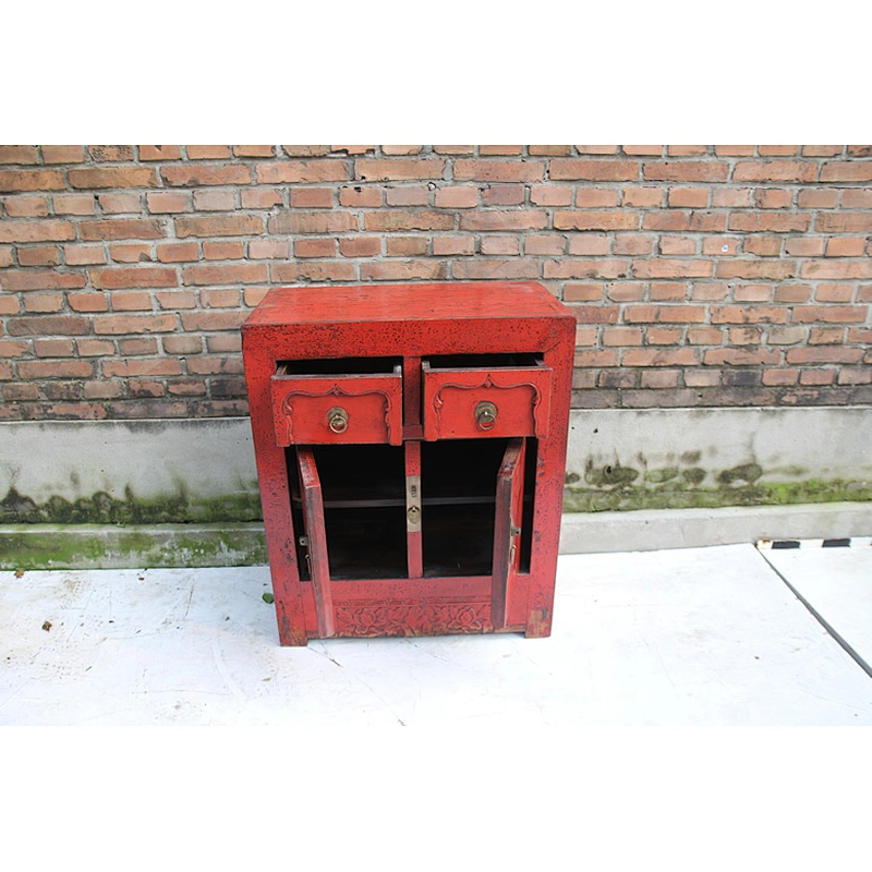 Chinese rustic beside table, antique wooden beside table