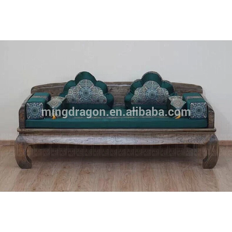 Chinese antique furniture wholesale elm sofa arhat bed
