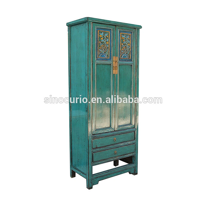 antique ancient cheap Chinese wooden furniture wholesale lacquered cupboard