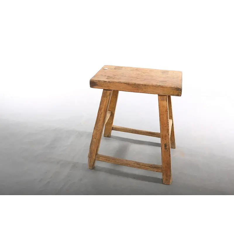 Chinese Antique Distressed Recycled Solid Wood Country Stool