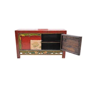 Chinese antique furniture/Mongolia Reproduction cabinet/hand-painting cabinet