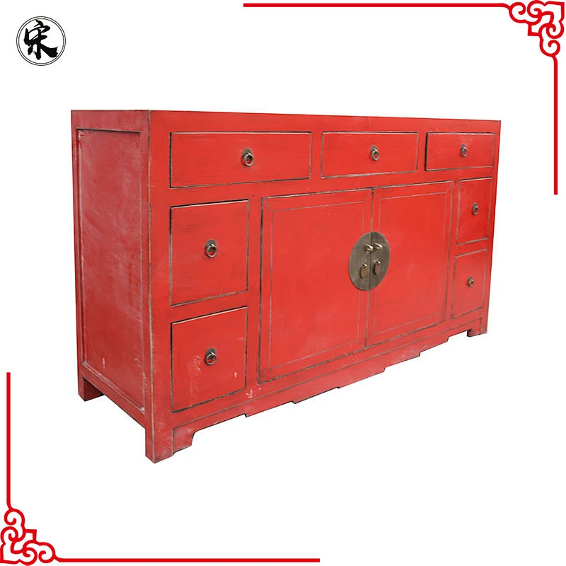 Chinese cabinet vintage antique recycled elm wooden furniture