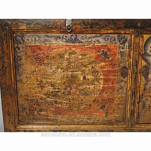 Chinese style home furniture antique reclaimed grey wooden cabinet