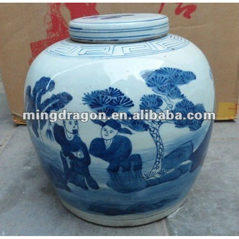 Chinese antique Ceramic Vase/white and blue ceramic vase