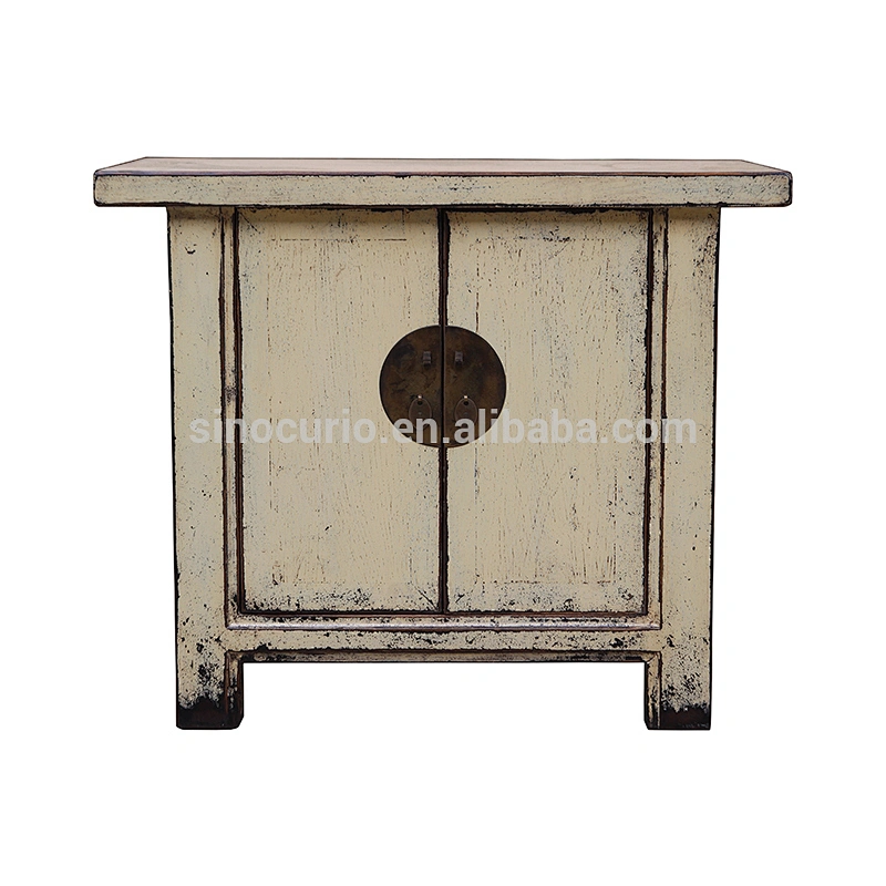 Antique handmade colorful painted cabinet solid wood small cabinet