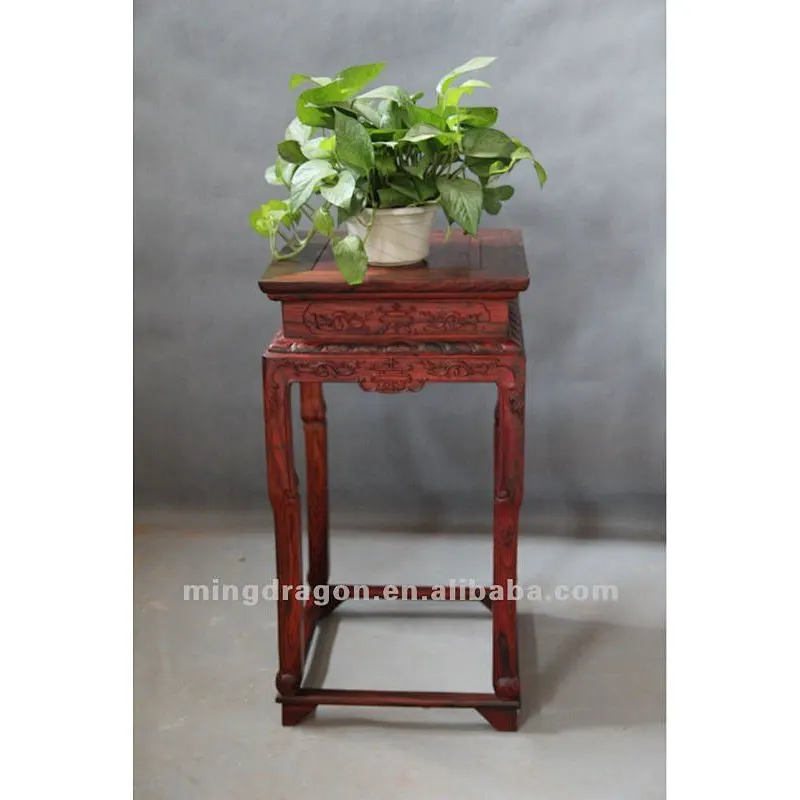 Chinese antique furniture rosewood carving flower stand