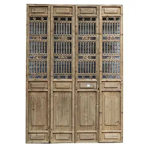 Chinese Antique Wooden Carved Screen Decoration Wall Screen Partition