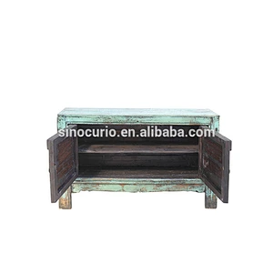 Solid wood Chinese antique furniture painted antique sideboard cabinet