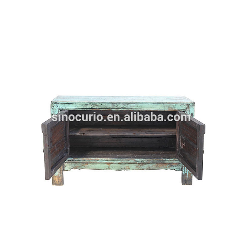 Solid wood Chinese antique furniture painted antique sideboard cabinet