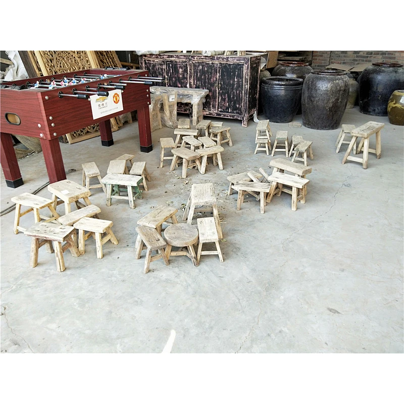 Antique Chinese vintage traditional wood cheap Shandong small stool