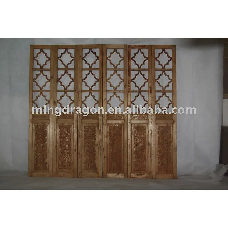 chinese antique natural carved screen
